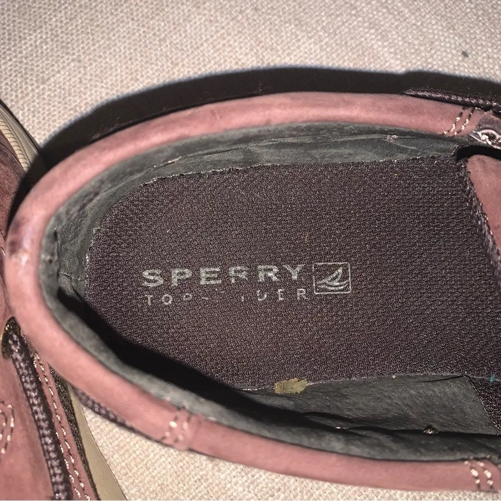 Sperry Topsiders Intrepid Boys Brown Suede Sz 5.5M